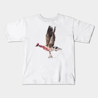 Skating Canada Goose Kids T-Shirt